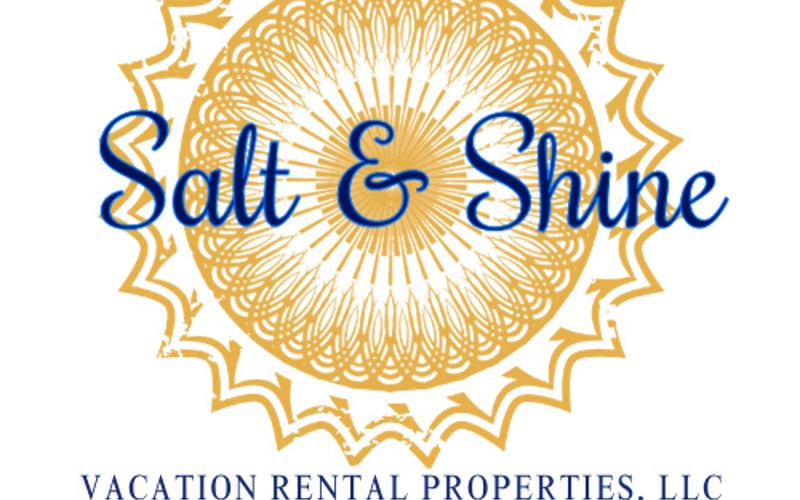 Salt & Shine Vacation Rental Properties, LLC logo with gold sunburst design